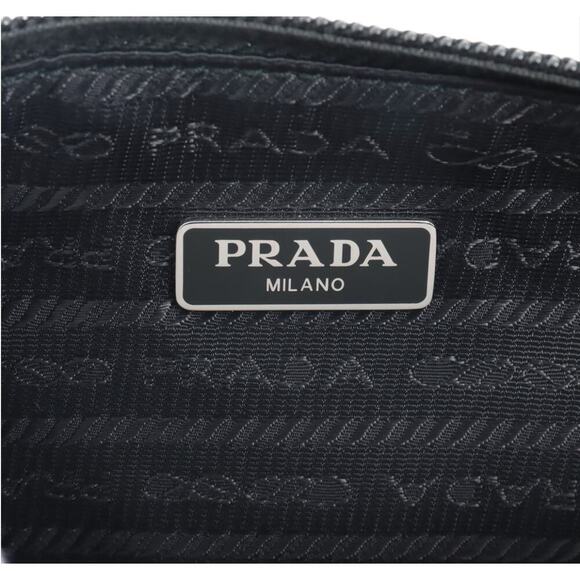 Prada Tessuto Small Zip Pouch | Black Re-Nylon | Cosmetic Bag | Excellent - Picture 4 of 4